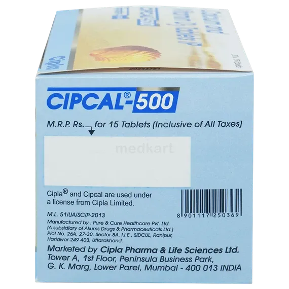 cipcal 500mg tablet 15's